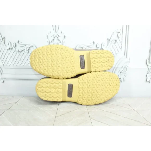 LL Bean Brown Leather Rubber Moc Gum Shoe Low Top Ankle Boots 8 M - Picture 9 of 10